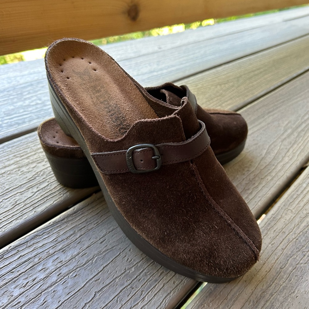 Mephisto Suede Mules/Clogs